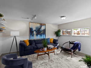 Staged family room