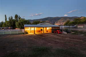 Rear view of property with 12x12 stalls