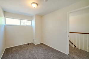 Unfurnished room with carpet floors