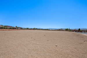 View of yard featuring a mountain view