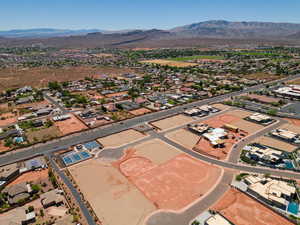 Bird's eye view featuring a mountain view