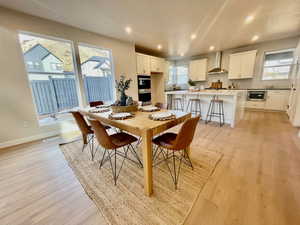 Dining room featuring light hardwood / wood-style flooring