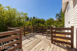 View of wooden deck