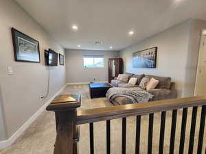 Living room with carpet