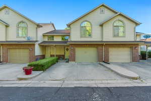 View of front property with a garage