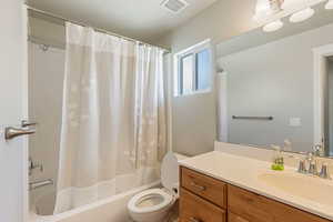 Light and airy main bathroom