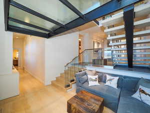 Living room featuring light hardwood / wood-style floors