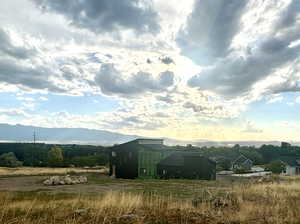 View of back of house / Wellsville Mountains