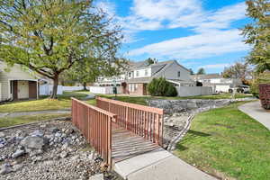 View of front of home with a front lawn