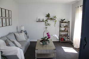 View of carpeted living room