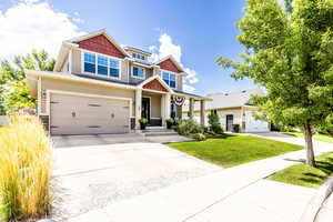 View of craftsman inspired home