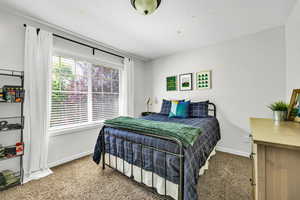 View of carpeted bedroom