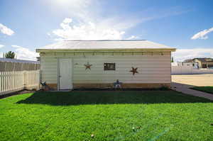 View of side of garage