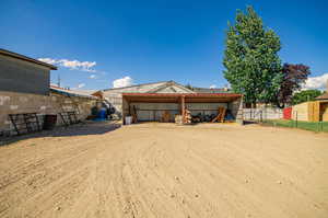 Hay storage area.