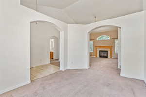 Formal Dining to Great Room and Front Entrance