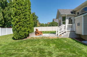 Fenced Back Yard with Patio