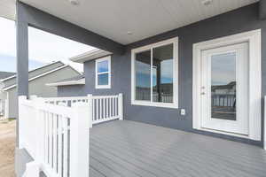 View of wooden deck