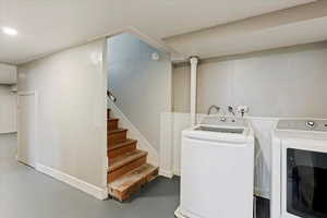 Laundry area featuring washer and dryer