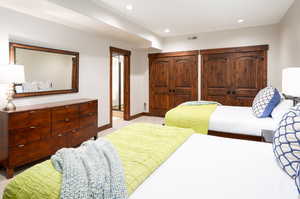 View of carpeted bedroom