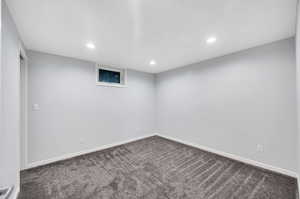 View of carpeted spare room