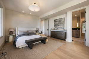 Bedroom featuring light hardwood / wood-style floors