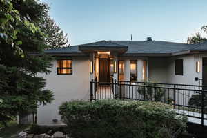 View of prairie-style home