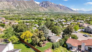 Bird's eye view featuring a mountain view