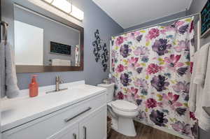 Updated Main Upstairs Bathroom with vinyl flooring