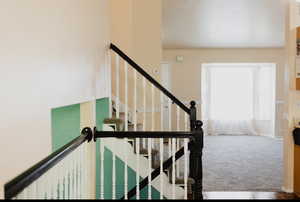 View from the dining area to the living room