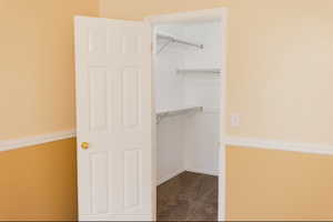 Master bedroom walk in closet