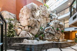 Terrace Falls waterfall in lobby.