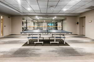 Dance Studio and pingpong table in the work out room.