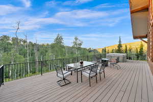 View of wooden deck