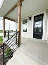 Property entrance featuring a porch