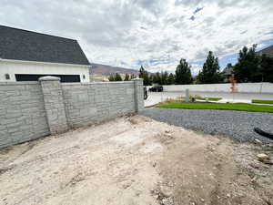 Gate with a mountain view