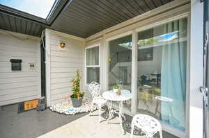 View of front covered patio