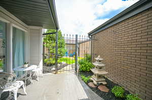 Covered front porch patio