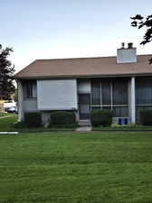 View of front of home with a front lawn