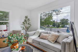 Living room with plenty of natural light