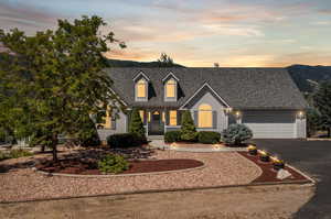 Cape style custom home garage