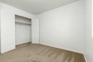 Unfurnished bedroom 3 with carpet floors and a closet