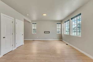 Interior space featuring light wood-type flooring