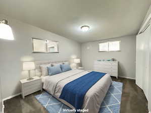 Second bedroom virtually staged to show options.