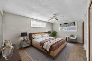 Digitally staged bedroom