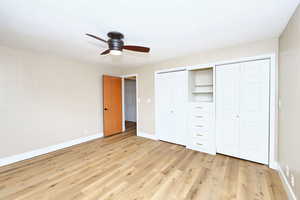 Main Floor Bedroom with New LVP Flooring and Double Closets