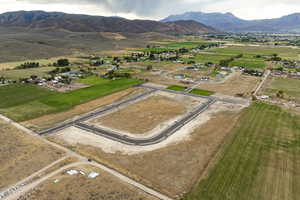 Bird's eye view featuring a mountain view and a rural view