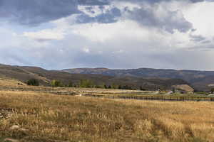 View of mountain feature with a rural view