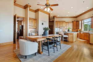 Large dining area right off the kitchen