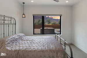 Bedroom featuring carpet flooring