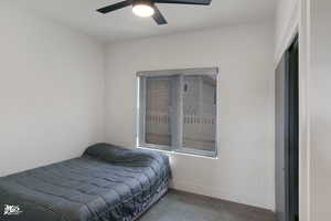 Bedroom with ceiling fan